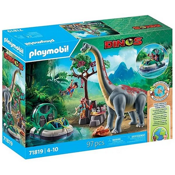 Playmobil® 71819 Dinos Brachiosaurus-Begegnung mit Luftkissenboot Konstruktions-Spielset