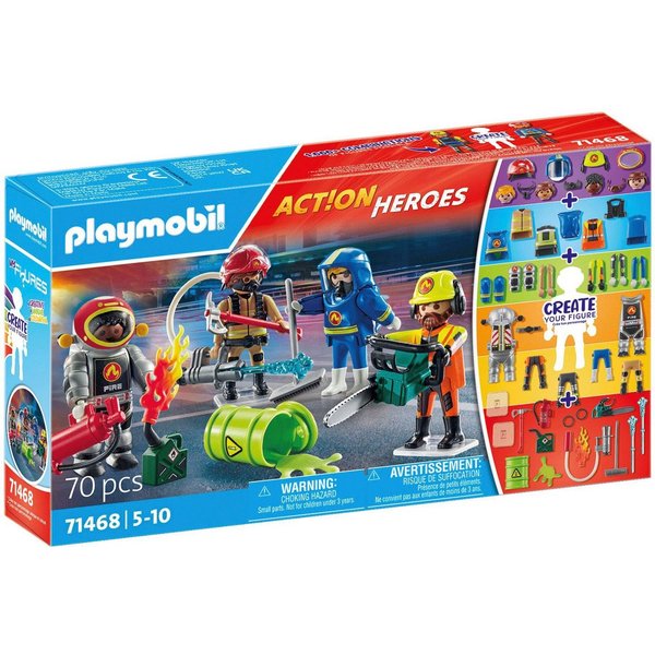 Playmobil® Action Heroes, Feuerwehr (71468), My Figures Konstruktions-Spielset, (70 St), Made in Europe