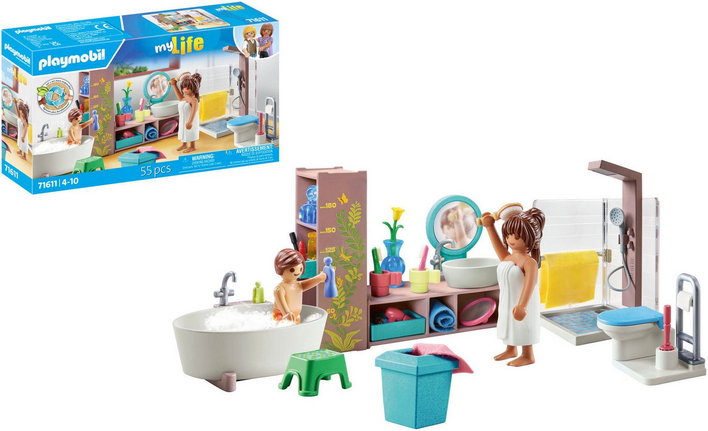 Playmobil® Badezimmer (71611), myLife Konstruktions-Spielset, (55 St), Made in Europe – Bild 2 von 5