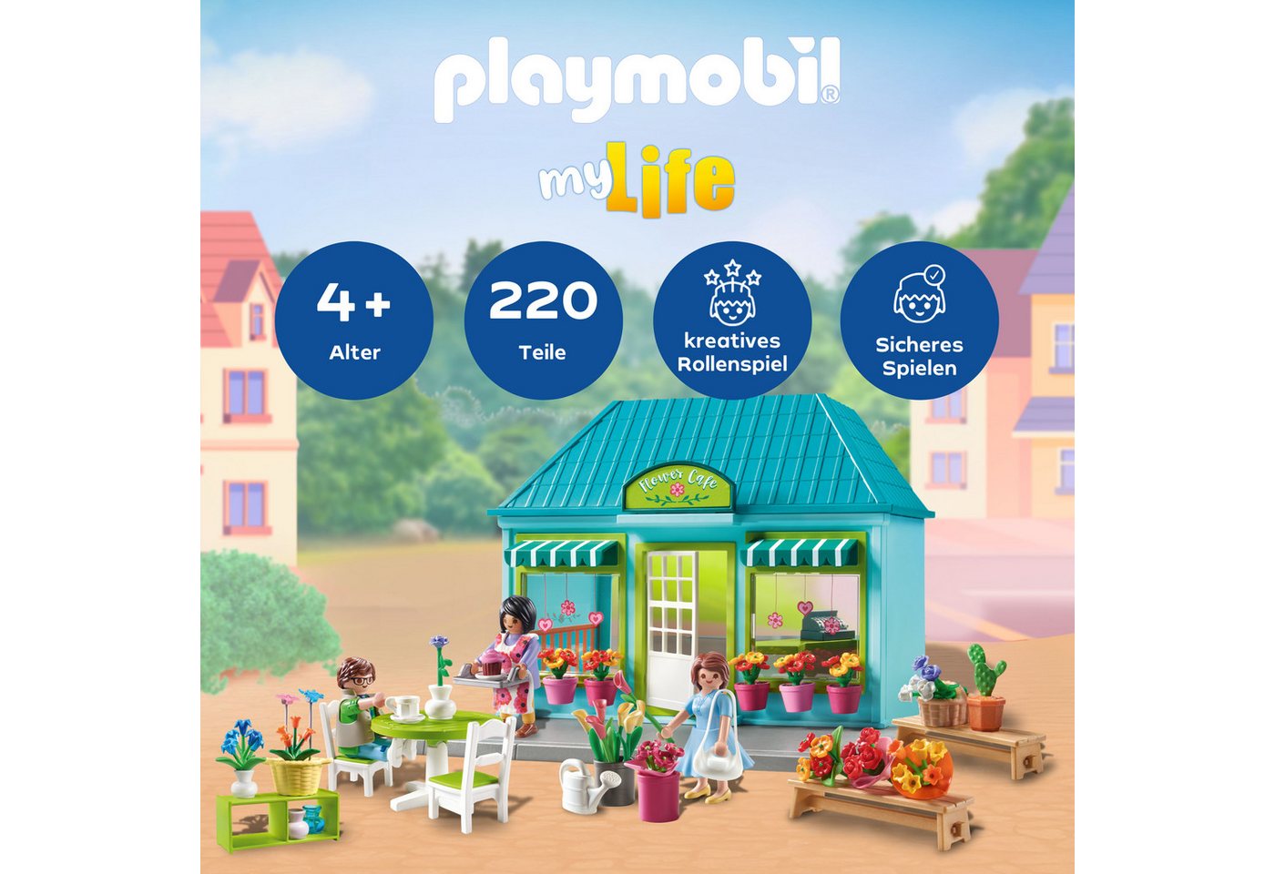 Playmobil® Blumenladen (71807), Playmobil My Life Konstruktions-Spielset, (220 St), Made in Germany – Bild 2 von 5