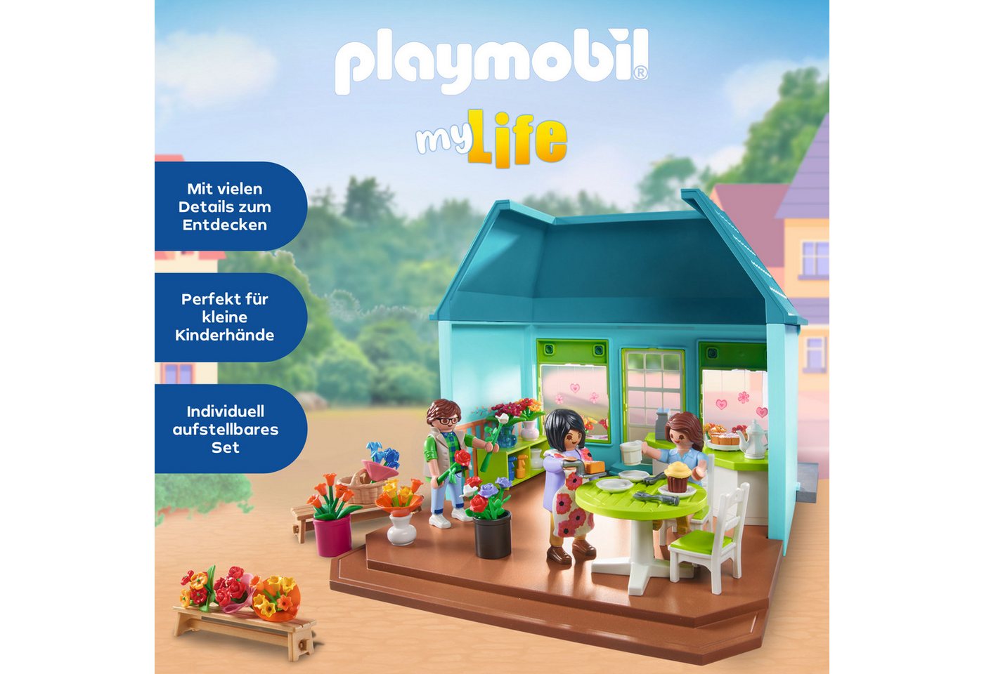 Playmobil® Blumenladen (71807), Playmobil My Life Konstruktions-Spielset, (220 St), Made in Germany – Bild 3 von 5
