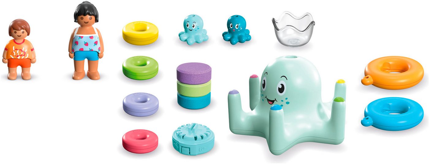 Playmobil® Bunter Tintenfisch, inkl. 3 Tinti-Badetabletten (71438) Konstruktions-Spielset, (17 St), JUNIOR AQUA & Tinti, Made in Europe – Bild 4 von 5