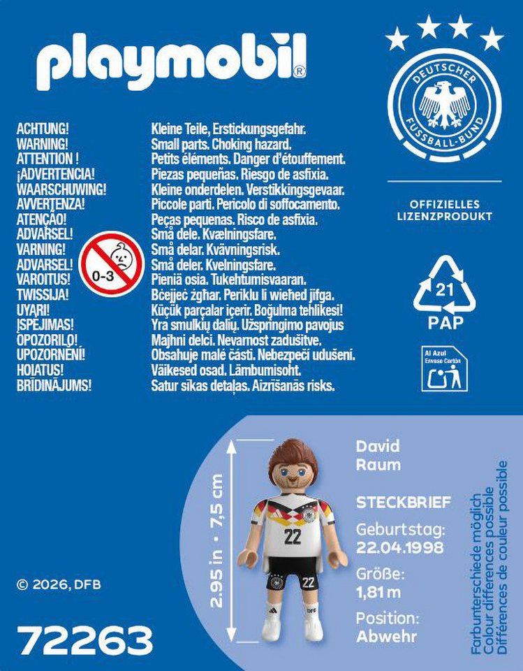 Playmobil® David Raum (72263), DFB Konstruktions-Spielset, Made in Europe – Bild 3 von 3