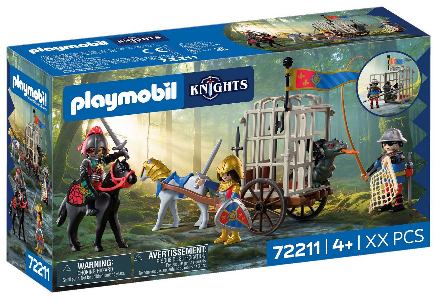 Playmobil® Drachenentführung (72211), Knights Konstruktions-Spielset, (44 St), Made in Europe – Bild 2 von 2