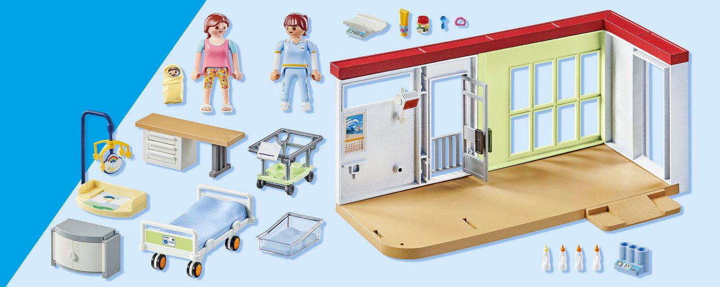 Playmobil® Entbindungsstation (71616), Action Heroes Konstruktions-Spielset, (62 St), Made in Europe – Bild 4 von 5