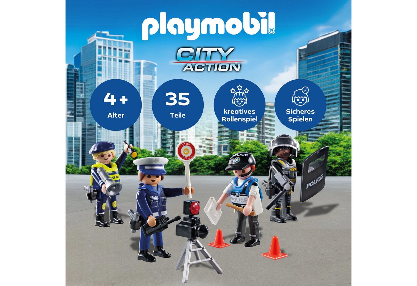 Playmobil® Figurenset Polizei (71730), Playmobil Action Heroes Konstruktions-Spielset, (35 St), Made in Europe – Bild 2 von 5