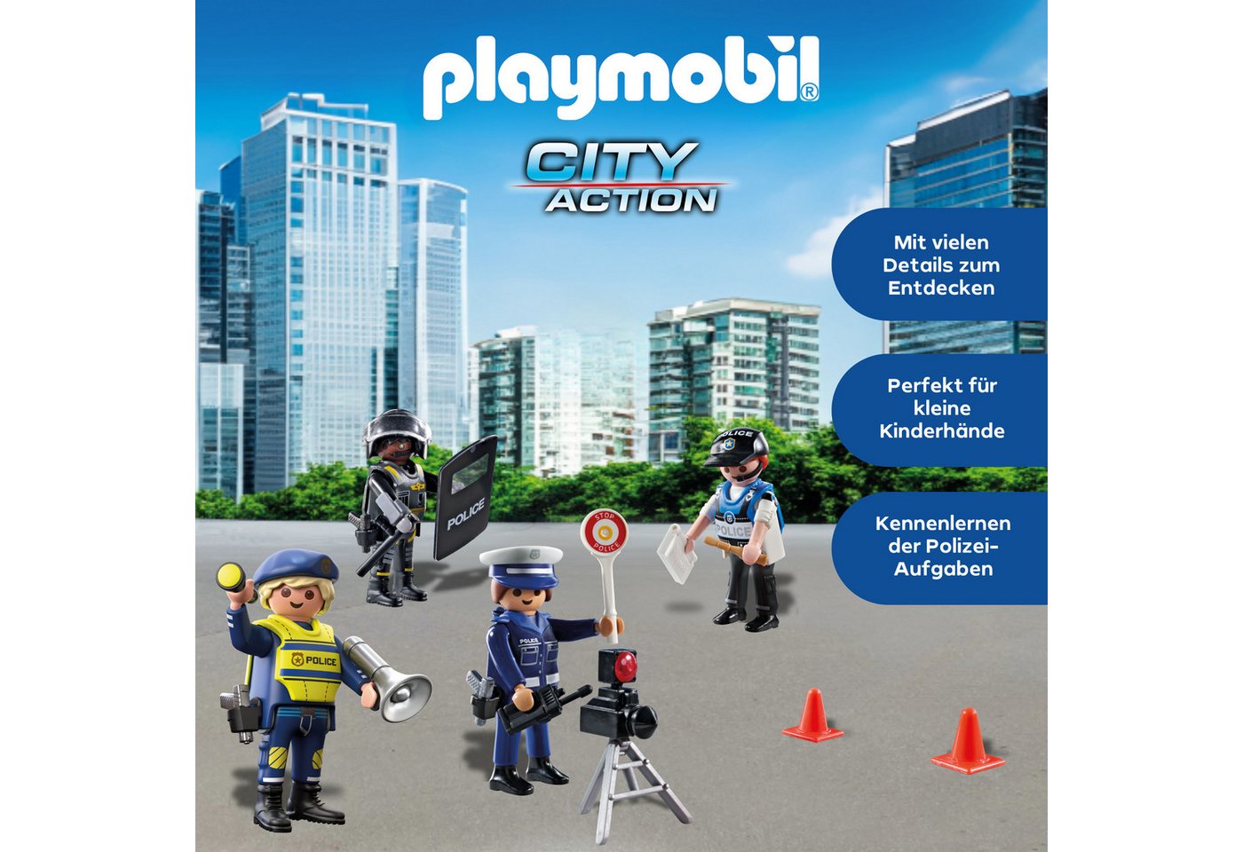Playmobil® Figurenset Polizei (71730), Playmobil Action Heroes Konstruktions-Spielset, (35 St), Made in Europe – Bild 3 von 5