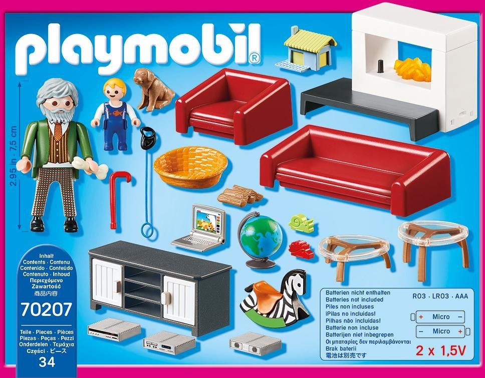 Playmobil® Gemütliches Wohnzimmer (70207), Dollhouse Konstruktions-Spielset, (36 St), Made in Germany – Bild 2 von 5