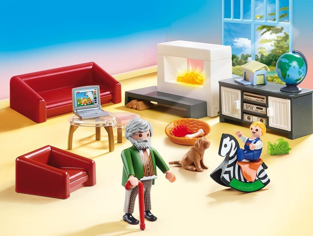 Playmobil® Gemütliches Wohnzimmer (70207), Dollhouse Konstruktions-Spielset, (36 St), Made in Germany – Bild 3 von 5