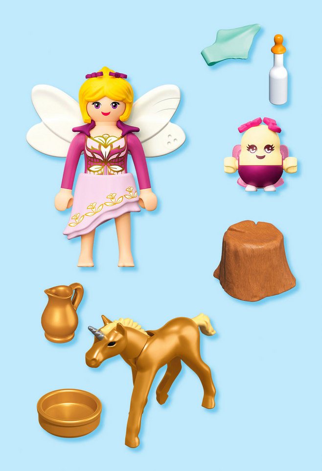 Playmobil® Goldenes Einhornfohlen mit Fee (71844), Princess Magic Konstruktions-Spielset, (23 St), Made in Europe – Bild 3 von 4