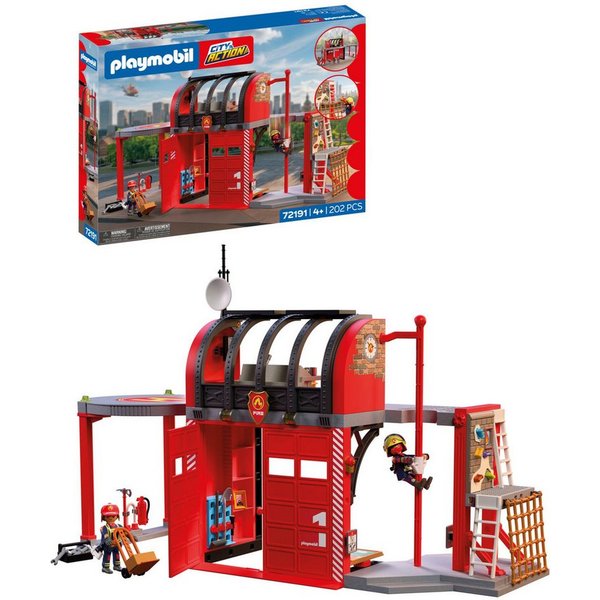 Playmobil® Große Feuerwehrstation (72191), City Action Konstruktions-Spielset, Made in Germany