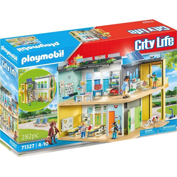 Playmobil® Große Schule (71327), My City Life Konstruktions-Spielset, (282 St), Made in Germany