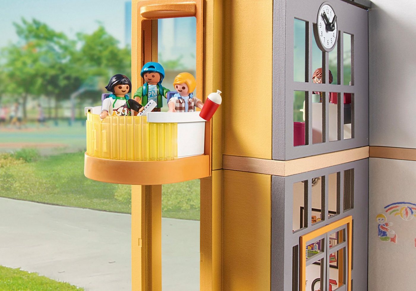 Playmobil® Große Schule (71327), My City Life Konstruktions-Spielset, (282 St), Made in Germany – Bild 4 von 5