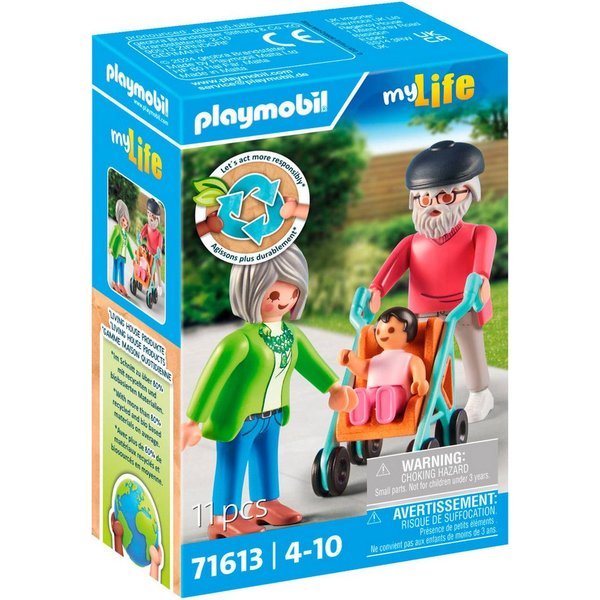 Playmobil® Großeltern mit Baby (71613), myLife Konstruktions-Spielset, (11 St), Made in Europe