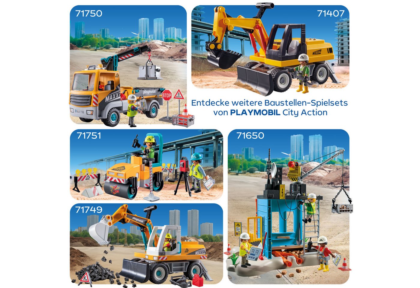 Playmobil® Großer Bagger (71749), Playmobil Action Heroes Konstruktions-Spielset, (32 St), Made in Germany – Bild 5 von 5