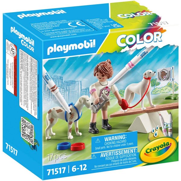 Playmobil® Hundetraining (71517), Color Konstruktions-Spielset, (17 St), Made in Europe