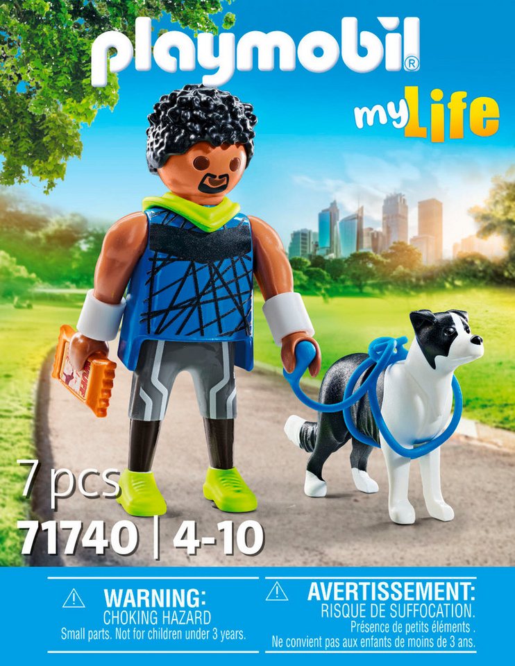 Playmobil® Jogger mit Border Collie (71740), Playmobil My Life Konstruktions-Spielset, (7 St) – Bild 3 von 4
