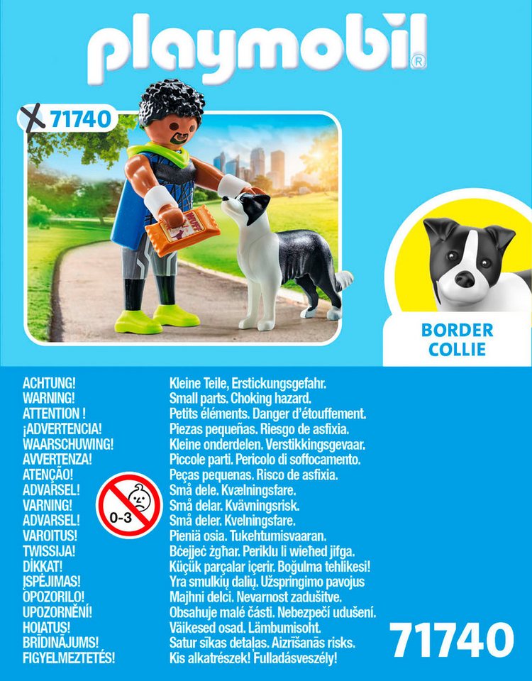 Playmobil® Jogger mit Border Collie (71740), Playmobil My Life Konstruktions-Spielset, (7 St) – Bild 4 von 4