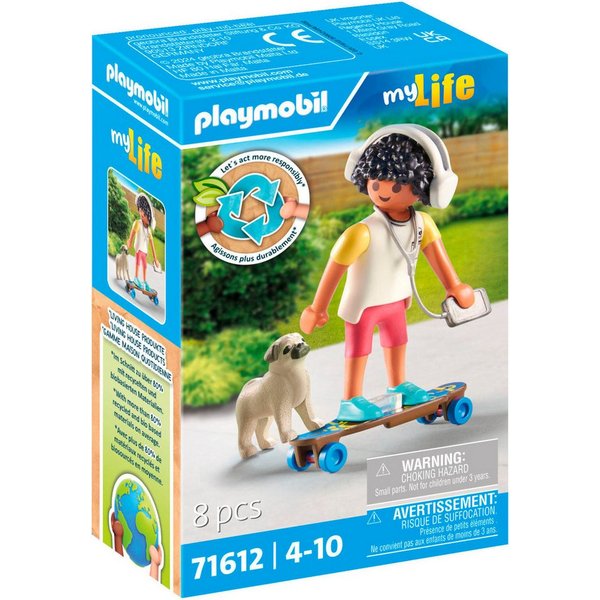Playmobil® Junge mit Hund (71612), myLife Konstruktions-Spielset, (8 St), Made in Europe
