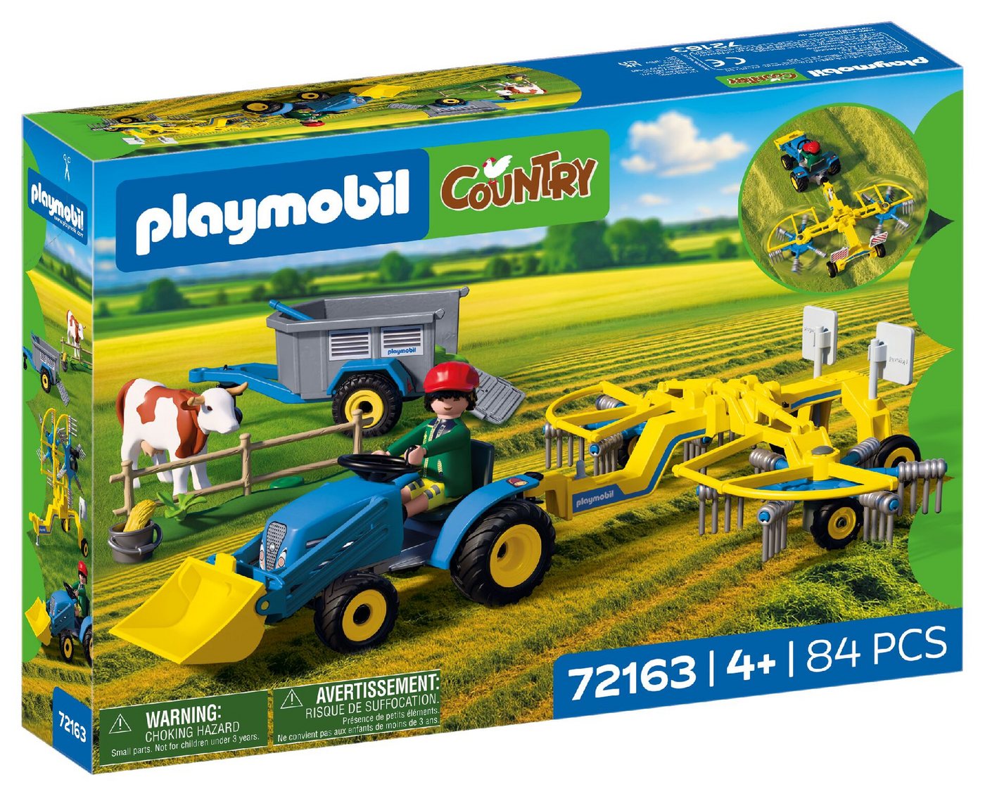 Playmobil® Kleiner Traktor mit Heuschwader (72163), Country Konstruktions-Spielset, Made in Europe – Bild 3 von 4