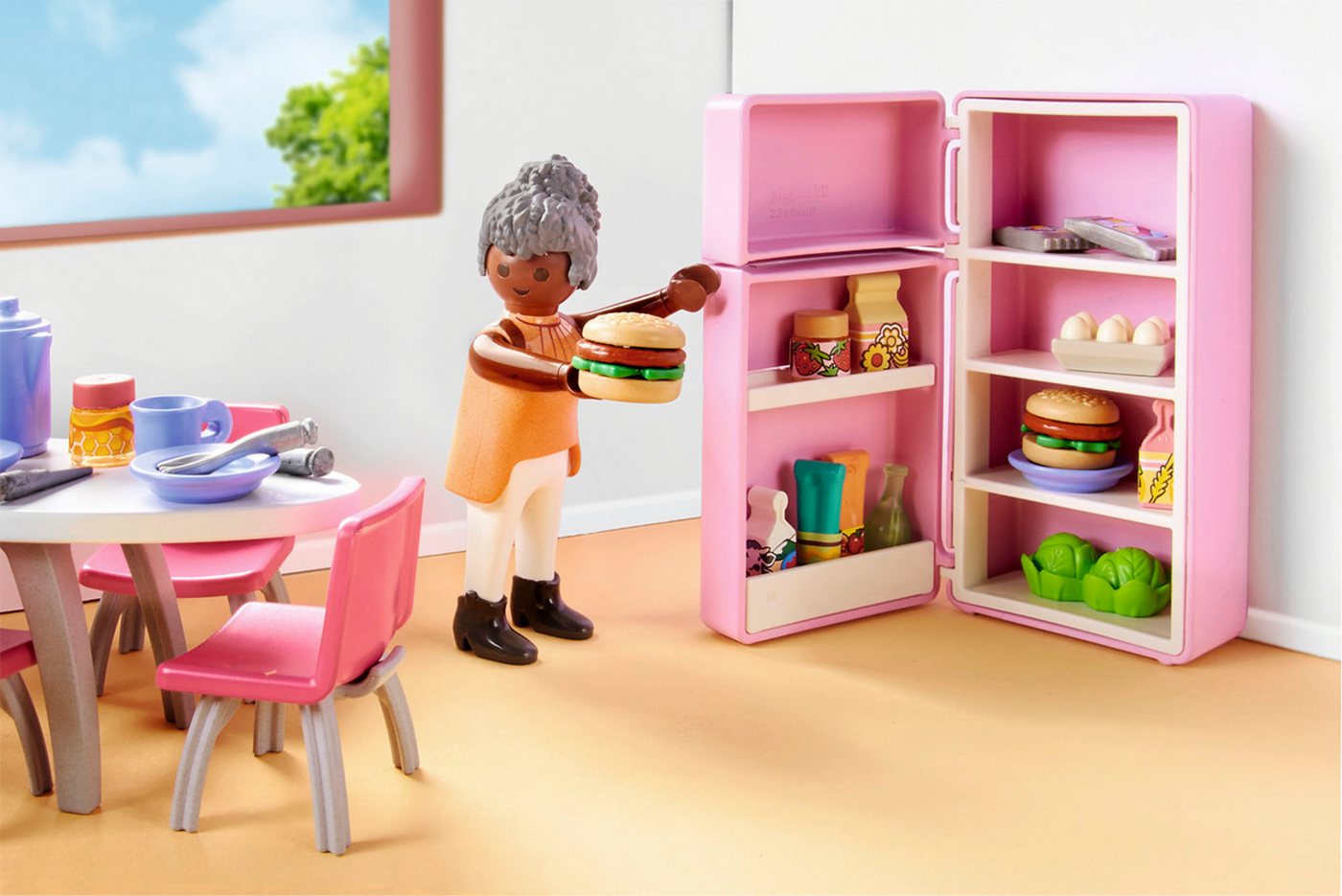 Playmobil® Küche mit Essplatz (71608), myLife Konstruktions-Spielset, (105 St), Made in Europe – Bild 3 von 5