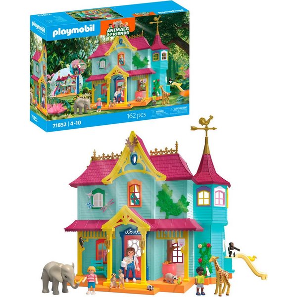 Playmobil® Kunterbunte Tiervilla (71852), Animals & Friends Konstruktions-Spielset, (162 St), Made in Germany