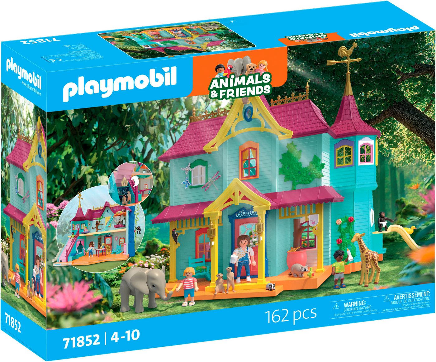 Playmobil® Kunterbunte Tiervilla (71852), Animals & Friends Konstruktions-Spielset, (162 St), Made in Germany – Bild 3 von 5