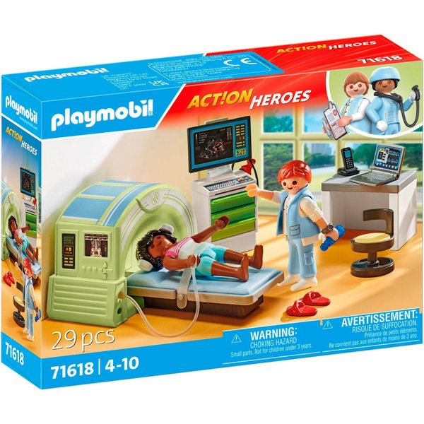 Playmobil® MRT mit Patient (71618), Action Heroes Konstruktions-Spielset, (29 St), Made in Europe