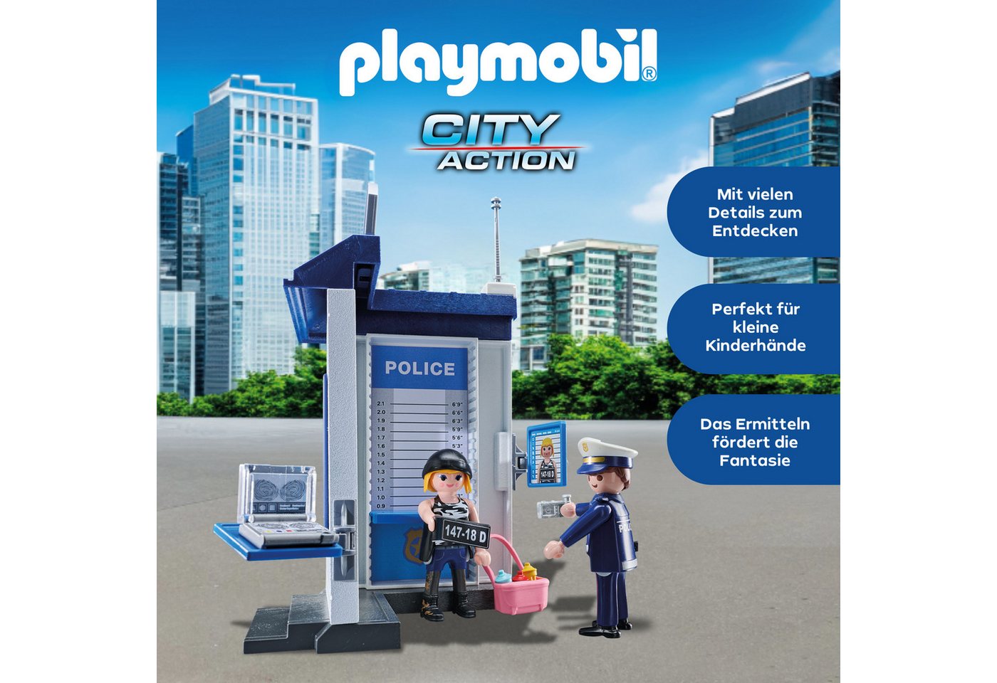 Playmobil® Polizei Ermittlungszimmer (71733), Playmobil Action Heroes Konstruktions-Spielset, (38 St), Made in Europe – Bild 3 von 5