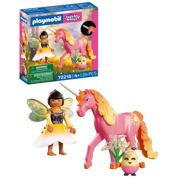 Playmobil® Sammeleinhorn Morgentau mit Fee (72218), Fantasy & Magic Konstruktions-Spielset, (24 St)