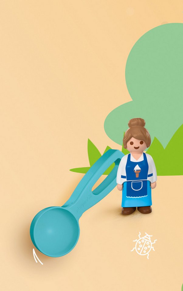 Playmobil® Sandform-Set Sand-Eisdiele (72006), Junior Sand, (7-tlg), Made in Europe – Bild 3 von 4