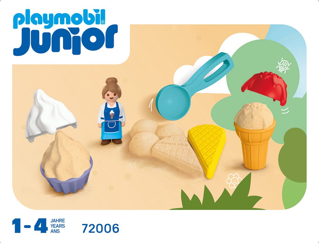 Playmobil® Sandform-Set Sand-Eisdiele (72006), Junior Sand, (7-tlg), Made in Europe – Bild 4 von 4