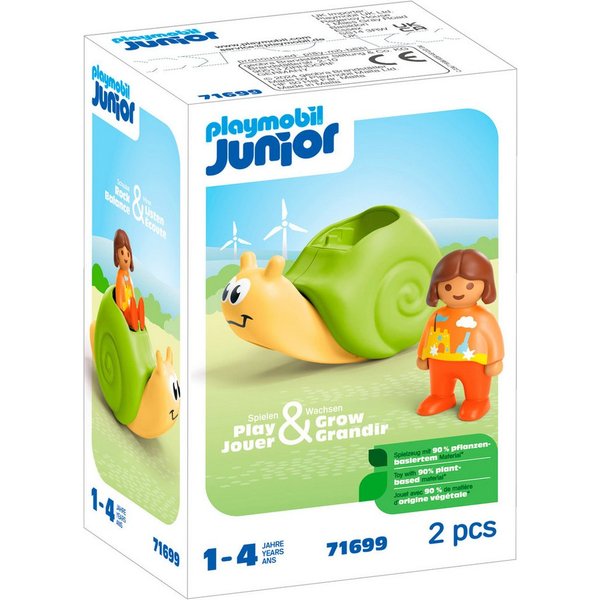 Playmobil® Schaukelschnecke mit Rasselfunktion (71699), JUNIOR Konstruktions-Spielset, (2 St), Made in Europe