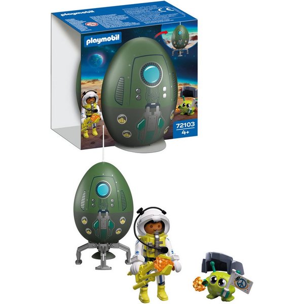 Playmobil® Spiel-Ei: Weltraum (72103), City Action Konstruktions-Spielset, (39 St)