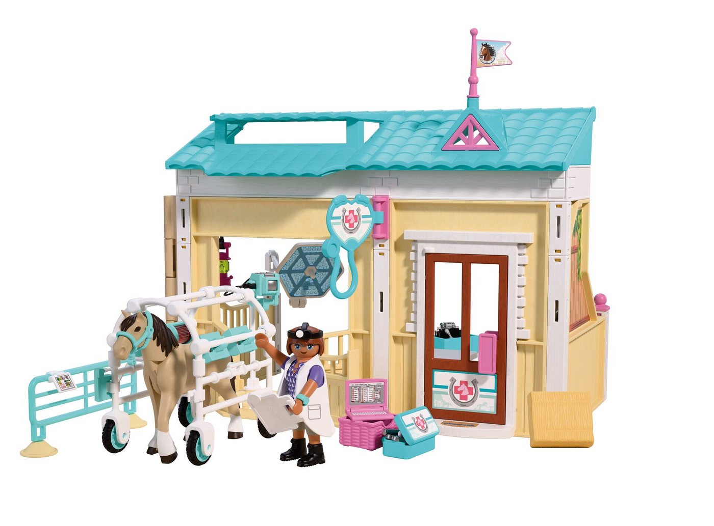 Playmobil® Tierarztpraxis (72128), I Love Horses Konstruktions-Spielset, (119 St), Made in Europe – Bild 2 von 4