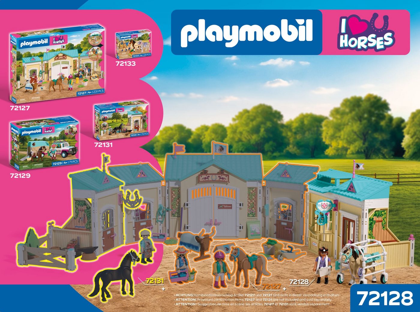 Playmobil® Tierarztpraxis (72128), I Love Horses Konstruktions-Spielset, (119 St), Made in Europe – Bild 3 von 4