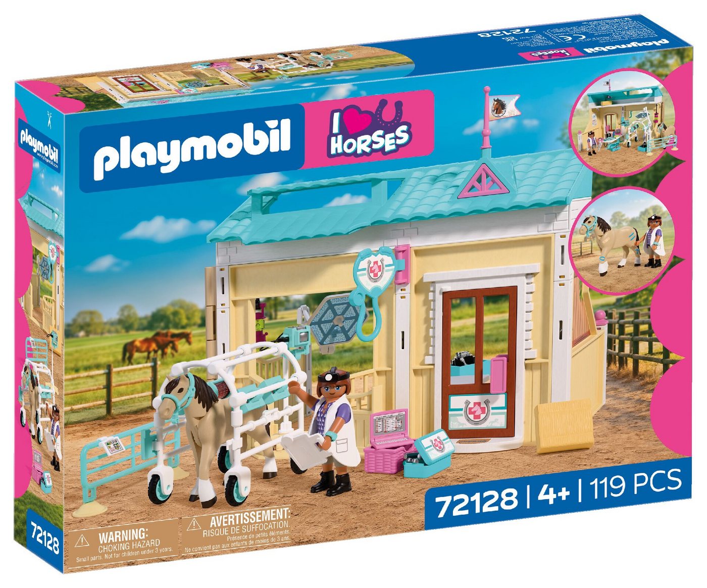Playmobil® Tierarztpraxis (72128), I Love Horses Konstruktions-Spielset, (119 St), Made in Europe – Bild 4 von 4
