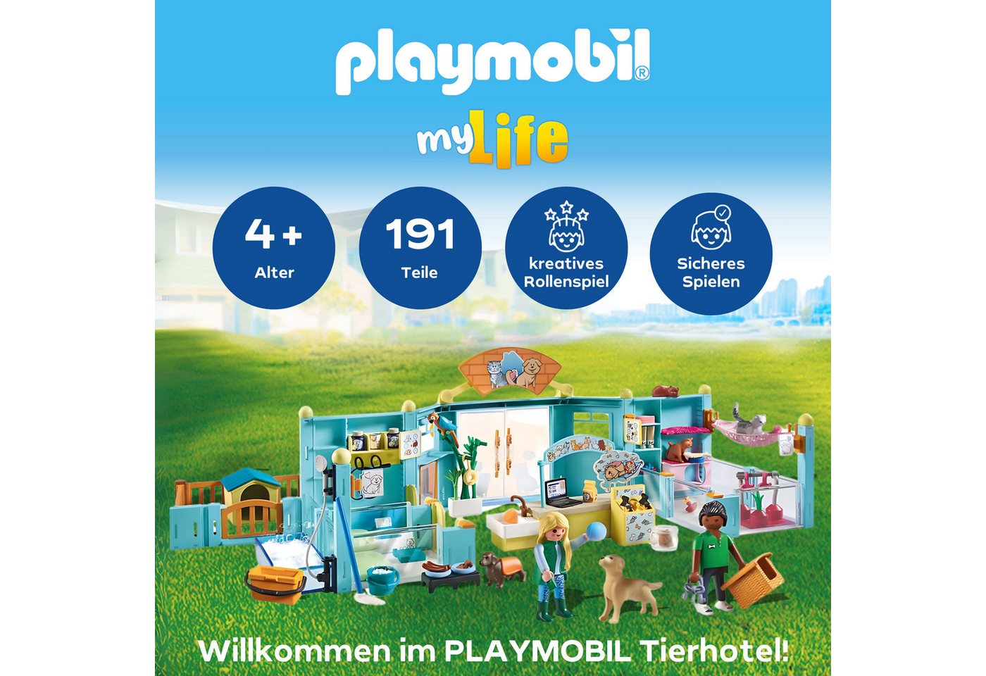 Playmobil® Tierhotel (71742), Playmobil My Life Konstruktions-Spielset, (191 St), Made in Europe – Bild 2 von 5