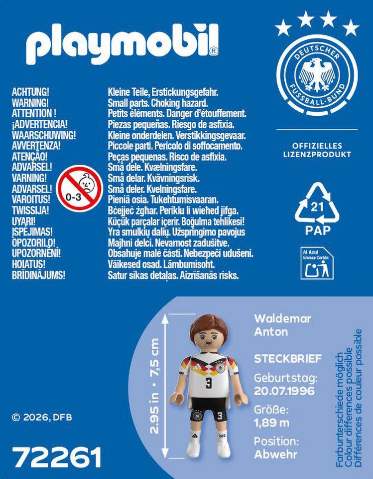 Playmobil® Waldemar Anton (72261), DFB Konstruktions-Spielset, Made in Europe – Bild 3 von 3