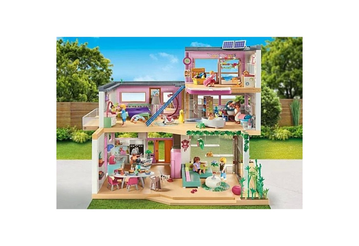 Playmobil® Wohnhaus mit Wintergarten (71607), myLife Konstruktions-Spielset, (326 St), Made in Germany – Bild 3 von 5