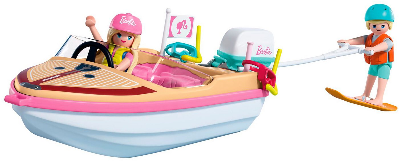 Playmobil® PLAYMOBIL x Barbie™ Abenteuerboot (72122), Barbie™ Konstruktions-Spielset, (21 St), Made in Europe – Bild 2 von 5