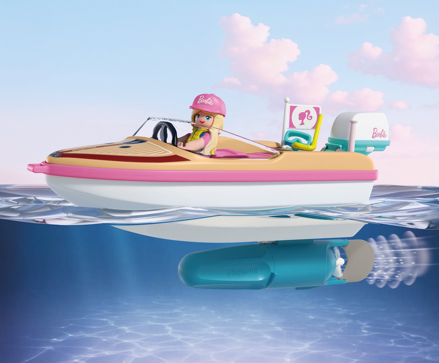 Playmobil® PLAYMOBIL x Barbie™ Abenteuerboot (72122), Barbie™ Konstruktions-Spielset, (21 St), Made in Europe – Bild 3 von 5