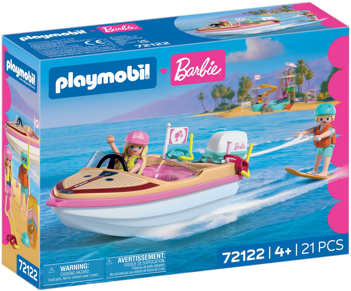 Playmobil® PLAYMOBIL x Barbie™ Abenteuerboot (72122), Barbie™ Konstruktions-Spielset, (21 St), Made in Europe – Bild 5 von 5