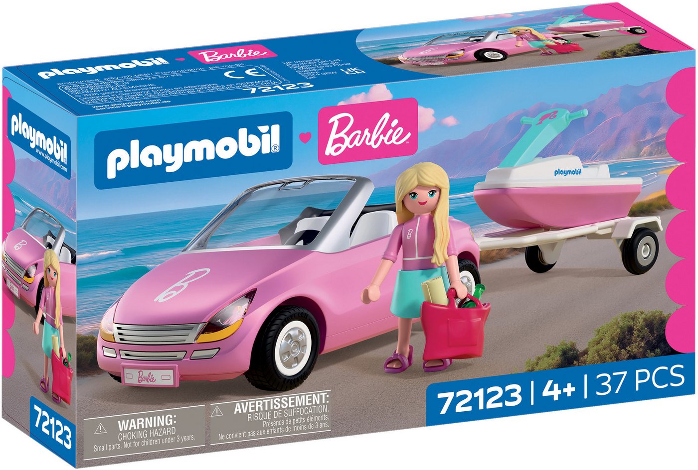 Playmobil® PLAYMOBIL x Barbie™ Cabrio (72123), Barbie™ Konstruktions-Spielset, (37 St), Made in Europe – Bild 4 von 5