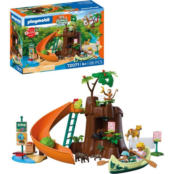 Playmobil® Zoo: Dschungelabenteuer (72071), Animals & Friends Konstruktions-Spielset, (86 St), Made in Europe