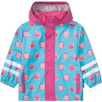 PLAYSHOES Baby Kleinkinder Regenjacke, wind und wasserdicht (Eulen, 86/92)
