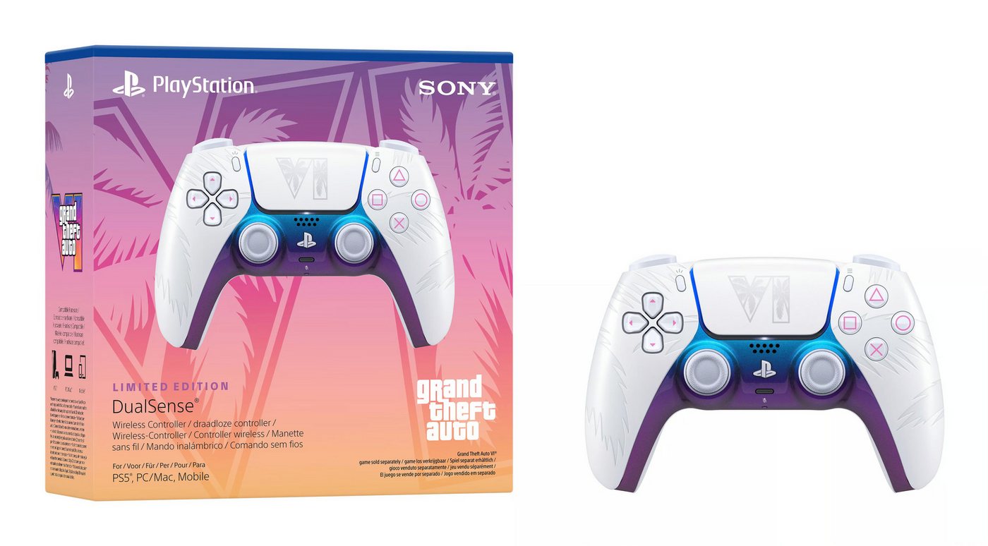 Playstation PS5 DualSense Wireless Controller GTA VI White Limited Edition DualSense Wireless-Controller – Bild 2 von 3