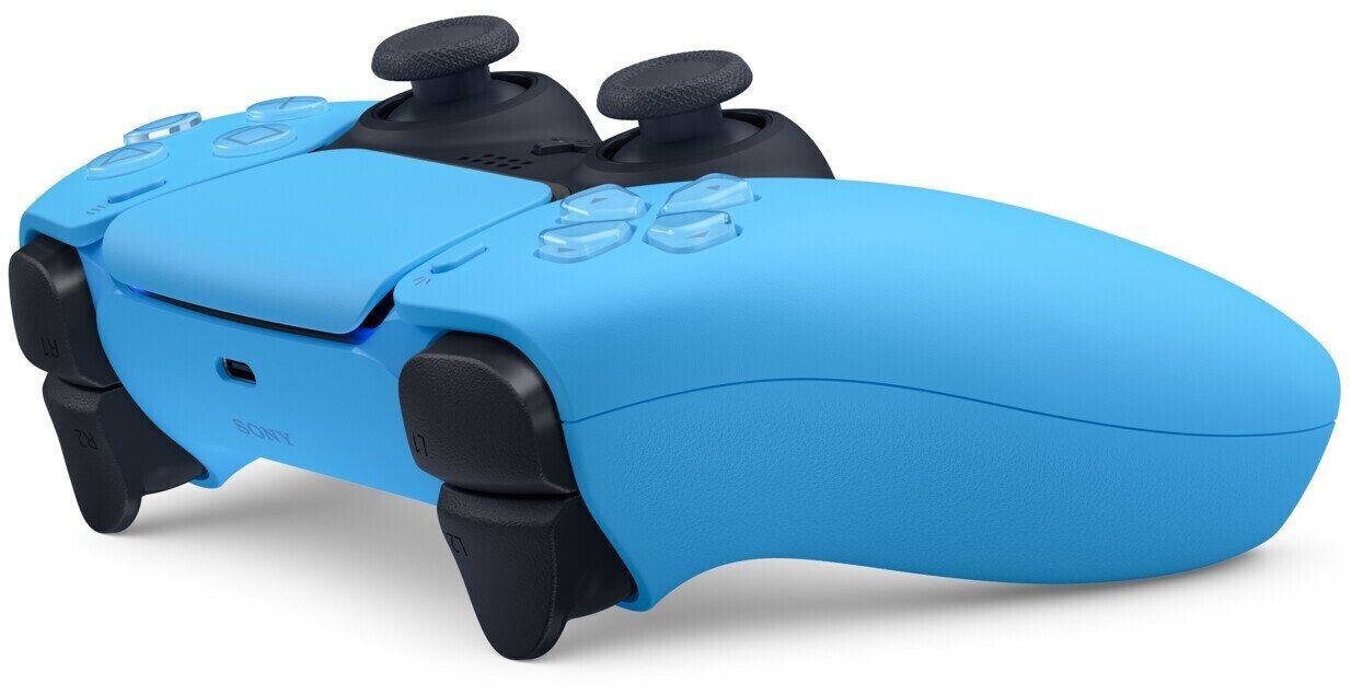 Playstation PS5 DualSense Wireless Controller Starlight Blue + SA DualSense Wireless-Controller (inkl. 2x Stickabdeckung/Schutz (Farbe zufällig) – Bild 3 von 5