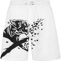 PLEIN SPORT Badehose, Größe 5XL in Weiß