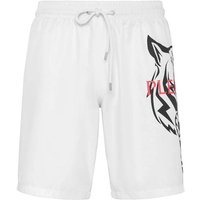 PLEIN SPORT Badehose TIGER, Größe XL in Weiß